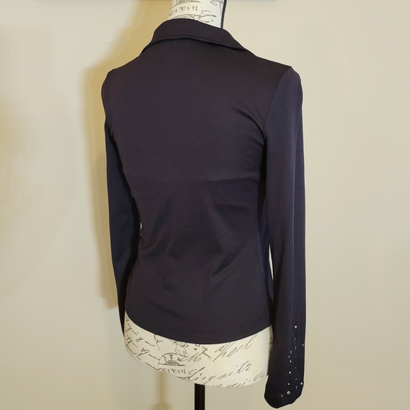 Harley Davidson Long Sleeve Embellished Black Top - Picture 2 of 7